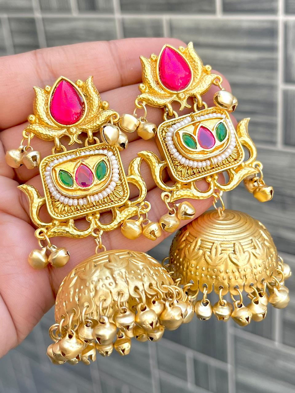 Kashmiri Big Size Jaipuri Statement Jhumkaa